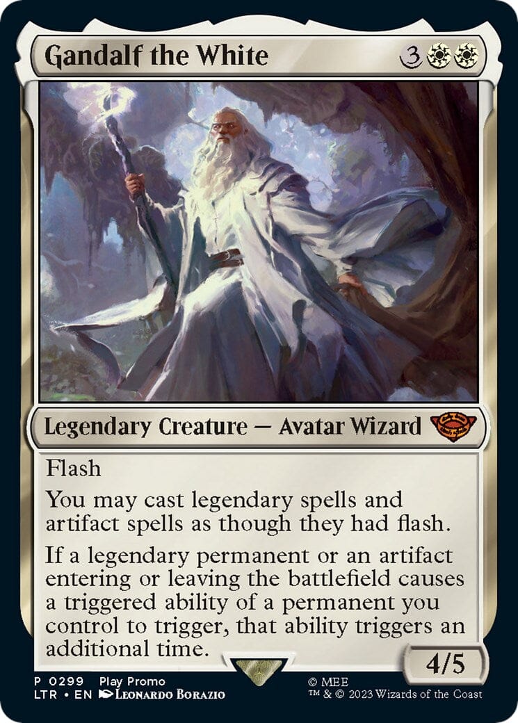 Gandalf the White (Play Promo) [The Lord of the Rings: Tales of Middle-Earth] MTG Single Magic: The Gathering  | Multizone: Comics And Games