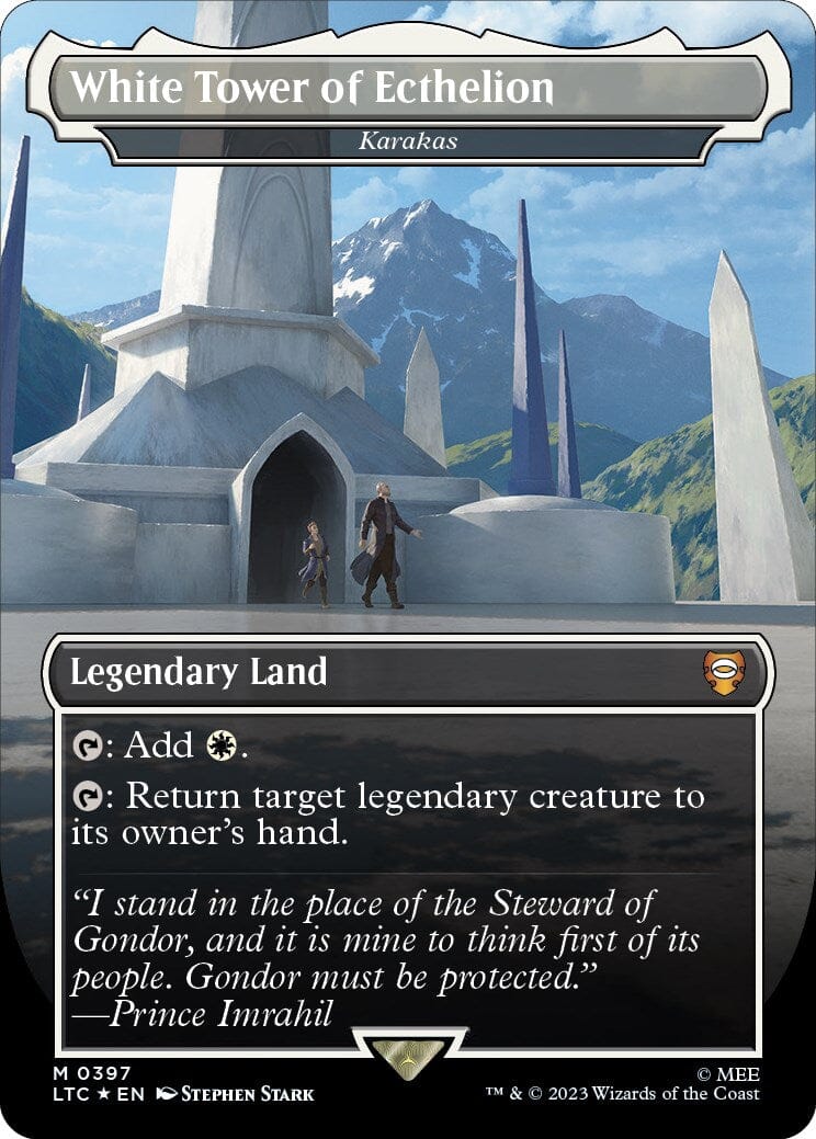White Tower of Ecthelion - Karakas (Surge Foil Realms and Relics) [The Lord of the Rings: Tales of Middle-Earth Commander] MTG Single Magic: The Gathering  | Multizone: Comics And Games
