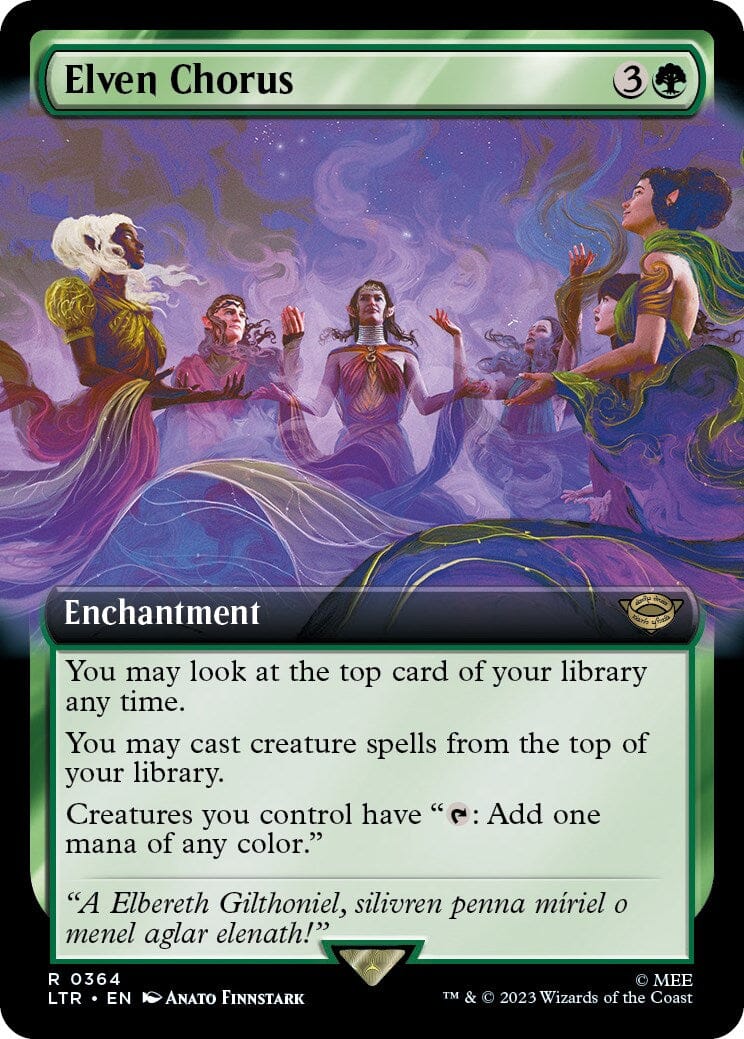 Elven Chorus (Extended Art) [The Lord of the Rings: Tales of Middle-Earth] MTG Single Magic: The Gathering  | Multizone: Comics And Games