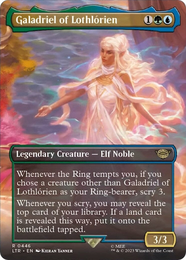 Galadriel of Lothlorien (Borderless Alternate Art) [The Lord of the Rings: Tales of Middle-Earth] MTG Single Magic: The Gathering  | Multizone: Comics And Games
