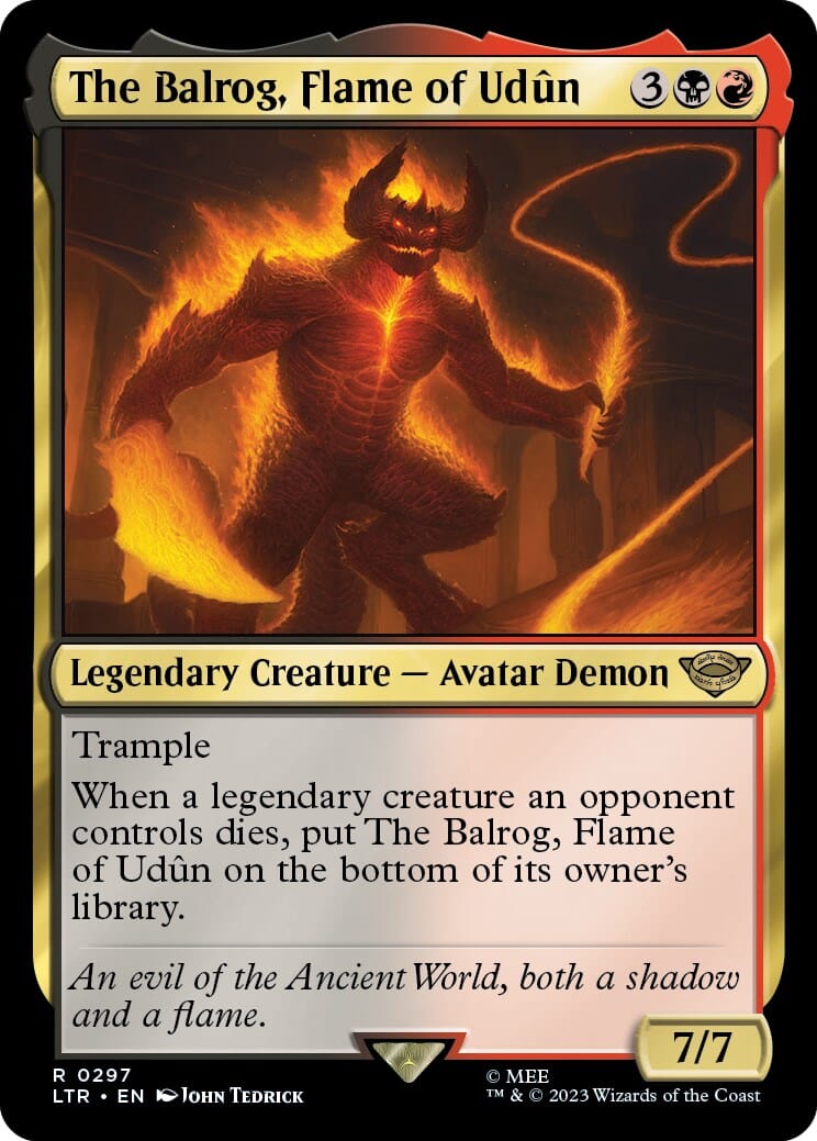 The Balrog, Flame of Udun [The Lord of the Rings: Tales of Middle-Earth] MTG Single Magic: The Gathering  | Multizone: Comics And Games