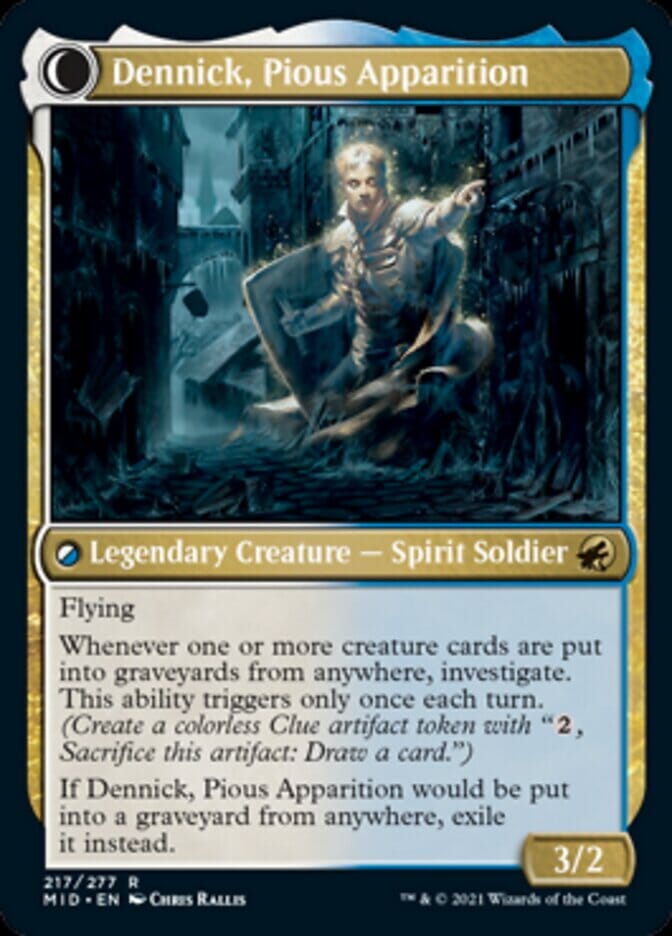 Dennick, Pious Apprentice // Dennick, Pious Apparition [Innistrad: Midnight Hunt] MTG Single Magic: The Gathering  | Multizone: Comics And Games