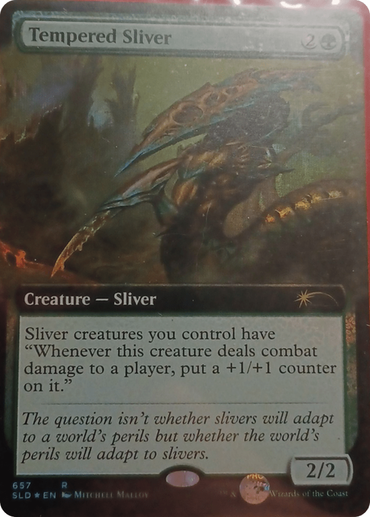 Tempered Sliver (Extended Art) [Secret Lair Drop Promos] MTG Single Magic: The Gathering  | Multizone: Comics And Games