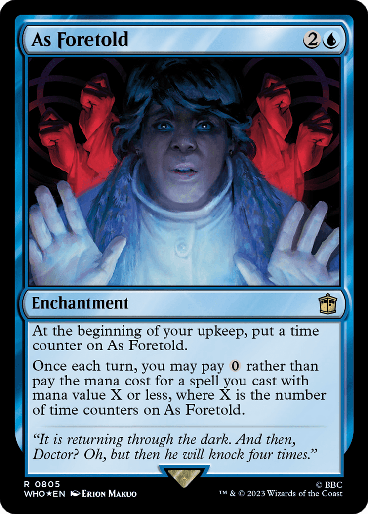 As Foretold (Surge Foil) [Doctor Who] MTG Single Magic: The Gathering  | Multizone: Comics And Games