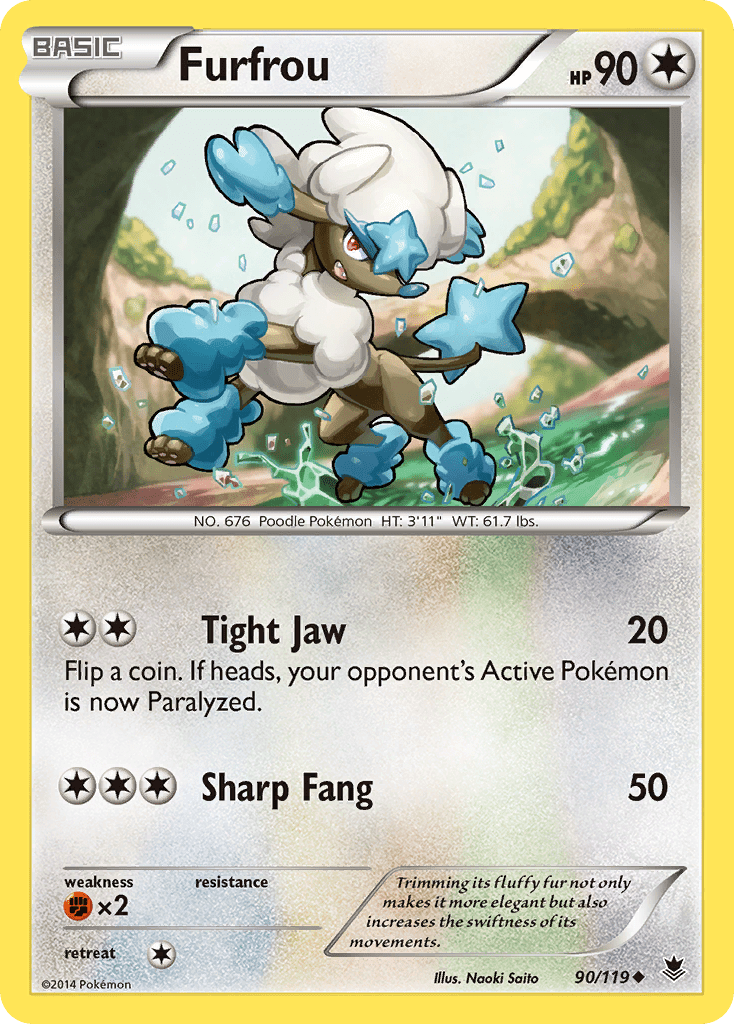 Furfrou (90/119) [XY: Phantom Forces] Pokemon Single Pokémon  | Multizone: Comics And Games