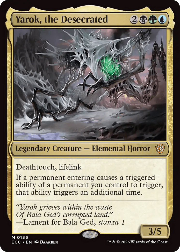 Yarok, the Desecrated [Lorwyn Eclipsed Commander] MTG Single Magic: The Gathering  | Multizone: Comics And Games
