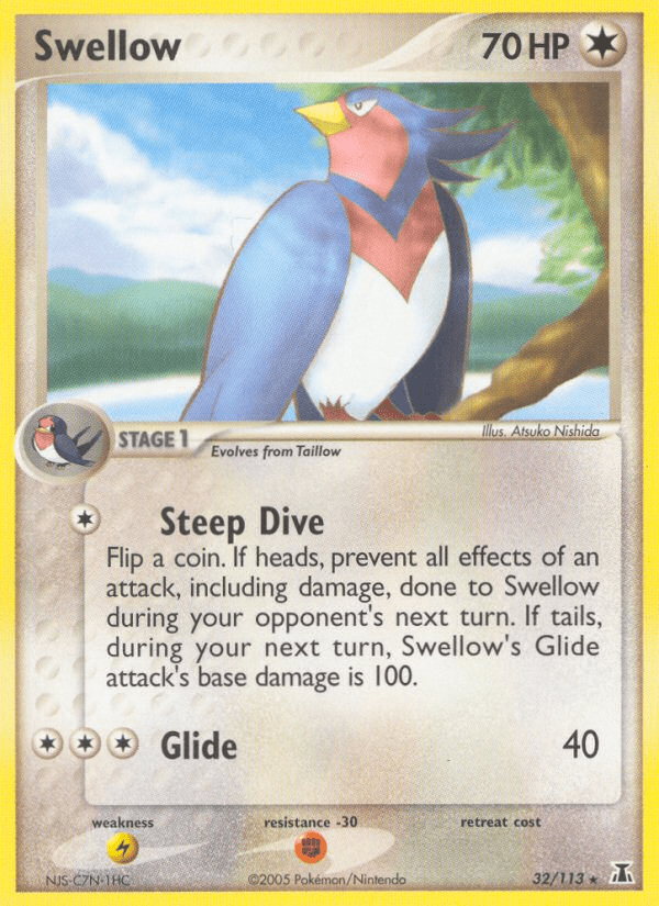 Swellow (32/113) [EX: Delta Species] Pokemon Single Pokémon  | Multizone: Comics And Games