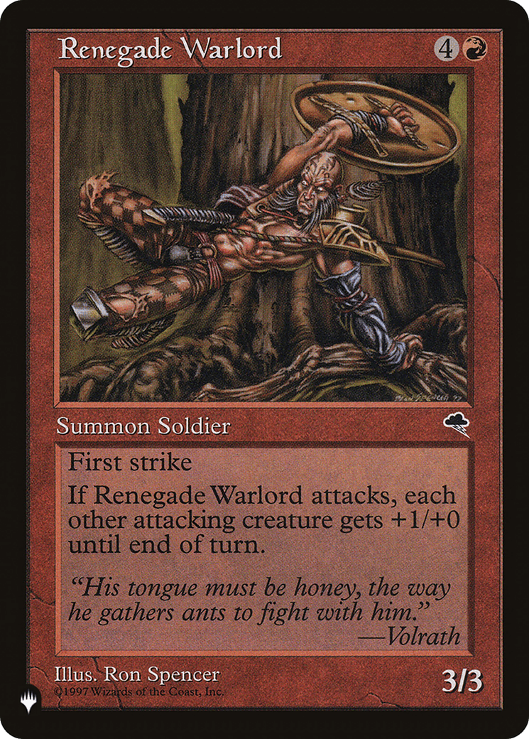 Renegade Warlord [The List] MTG Single Magic: The Gathering  | Multizone: Comics And Games