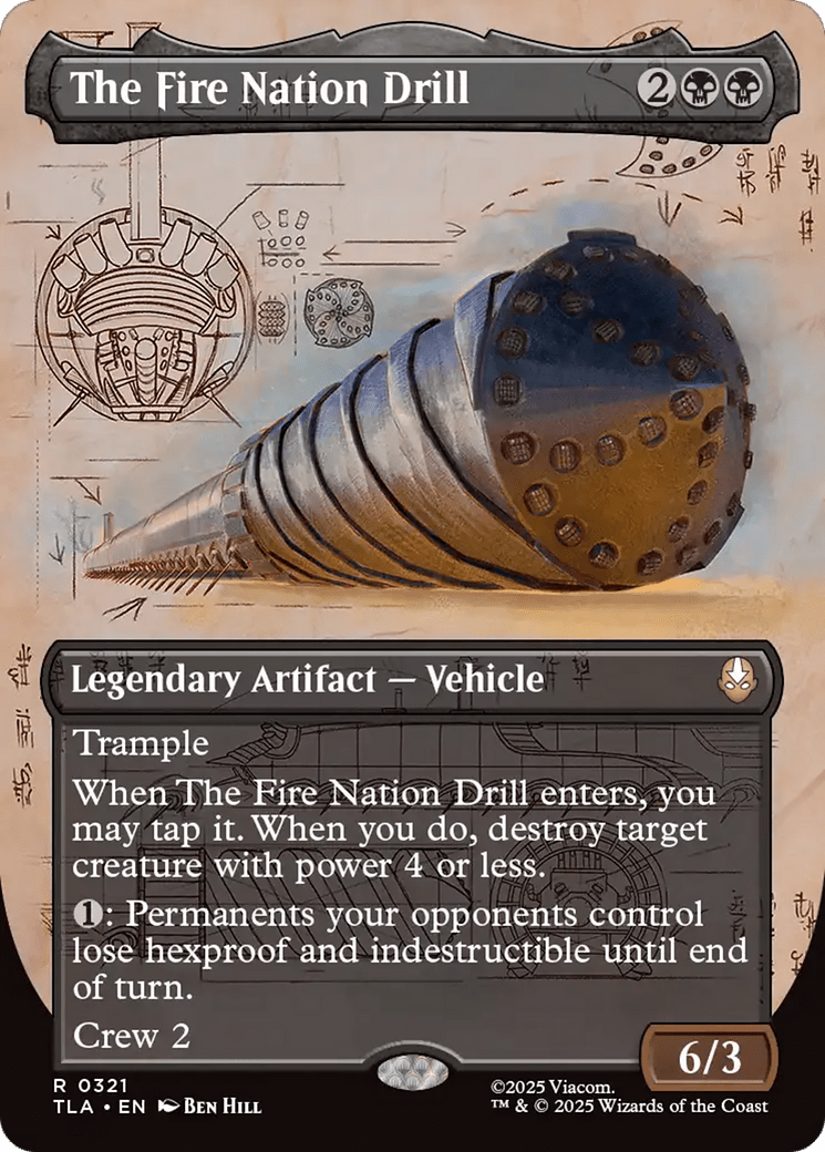 The Fire Nation Drill (Borderless) [Avatar: The Last Airbender] MTG Single Magic: The Gathering  | Multizone: Comics And Games