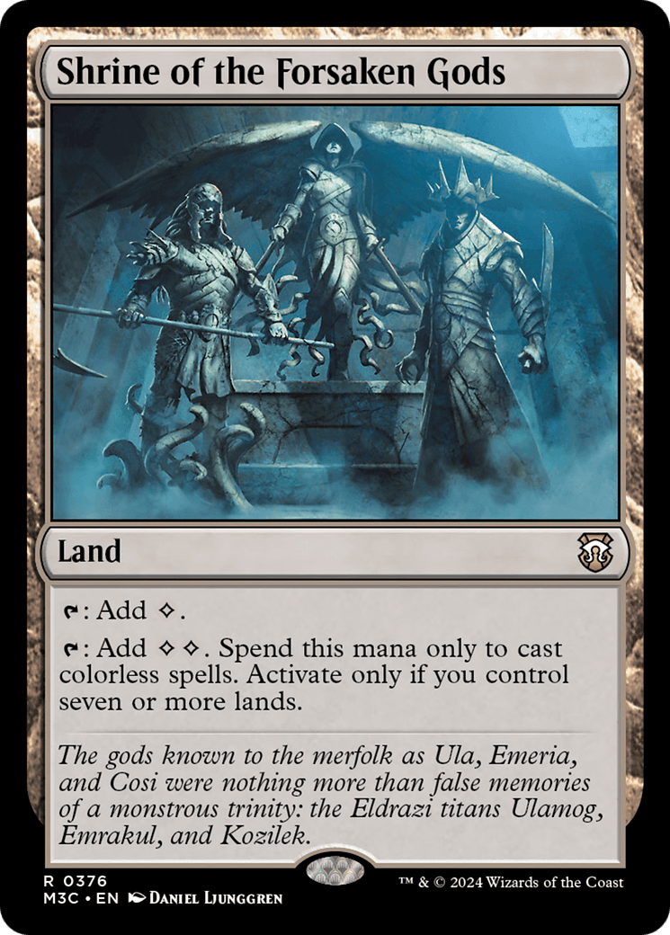Shrine of the Forsaken Gods (Ripple Foil) [Modern Horizons 3 Commander] MTG Single Magic: The Gathering  | Multizone: Comics And Games