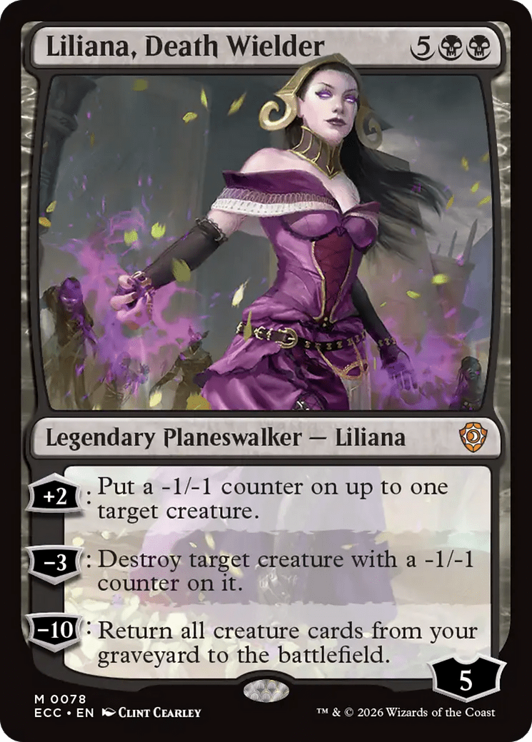 Liliana, Death Wielder [Lorwyn Eclipsed Commander] MTG Single Magic: The Gathering  | Multizone: Comics And Games