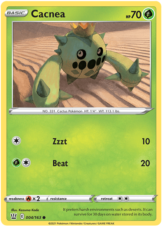 Cacnea (004/163) [Sword & Shield: Battle Styles] Pokemon Single Pokémon  | Multizone: Comics And Games