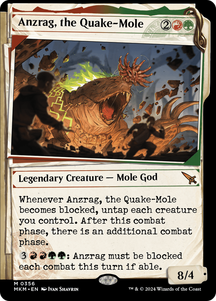 Anzrag, the Quake-Mole (Showcase) [Murders at Karlov Manor] MTG Single Magic: The Gathering  | Multizone: Comics And Games