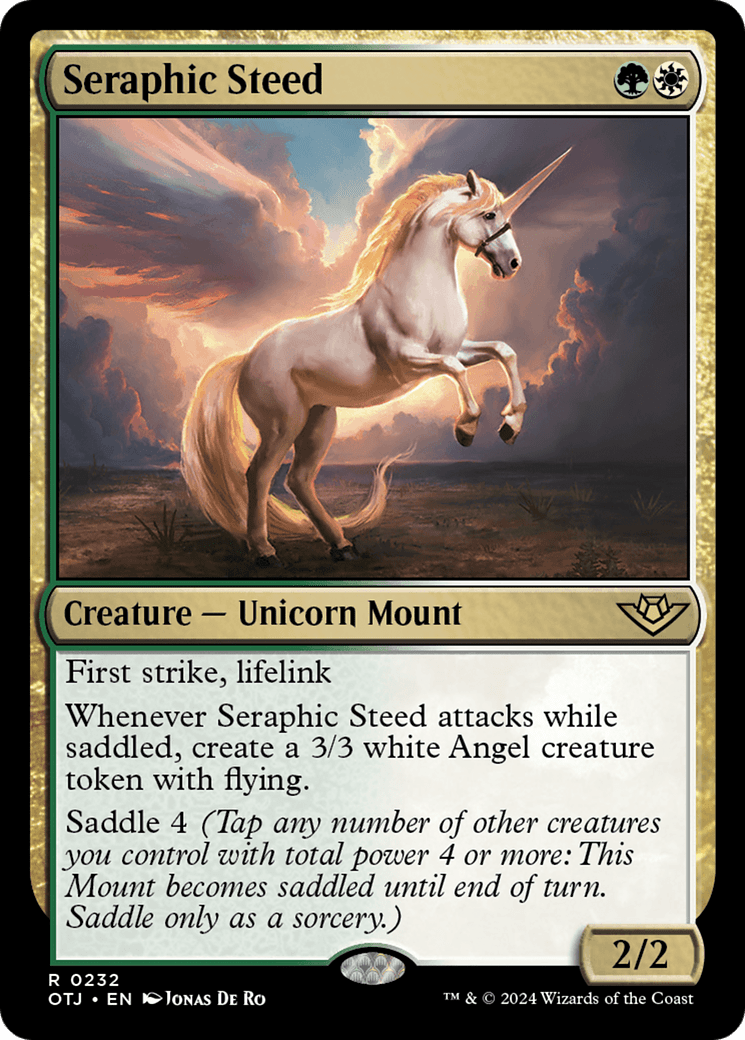 Seraphic Steed [Outlaws of Thunder Junction] MTG Single Magic: The Gathering  | Multizone: Comics And Games