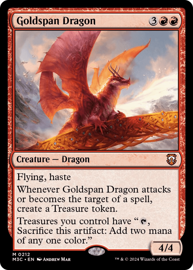 Goldspan Dragon [Modern Horizons 3 Commander] MTG Single Magic: The Gathering  | Multizone: Comics And Games