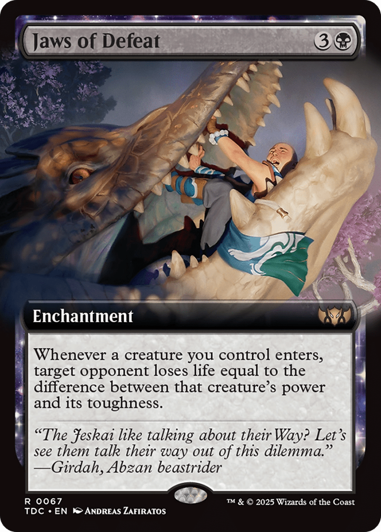 Jaws of Defeat (Extended Art) [Tarkir: Dragonstorm Commander] MTG Single Magic: The Gathering  | Multizone: Comics And Games