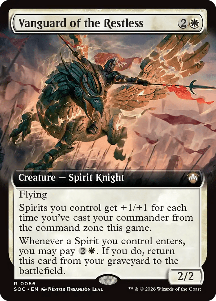 Vanguard of the Restless (Extended Art) [Secrets of Strixhaven Commander] MTG Single Magic: The Gathering  | Multizone: Comics And Games