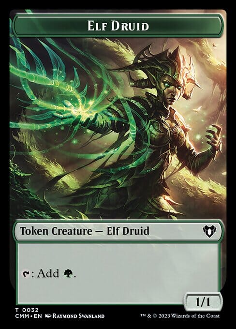 The Monarch // Elf Druid Double-Sided Token [Commander Masters Tokens] MTG Single Magic: The Gathering  | Multizone: Comics And Games