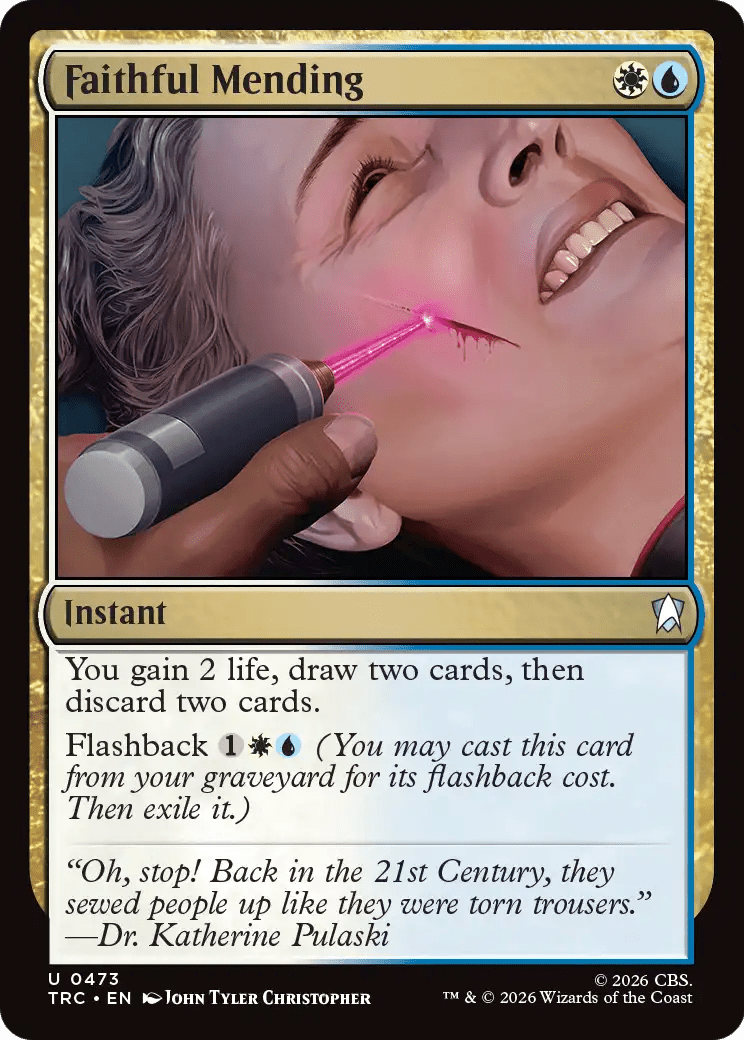 Faithful Mending (Surge Foil) [Star Trek Commander] MTG Single Magic: The Gathering  | Multizone: Comics And Games