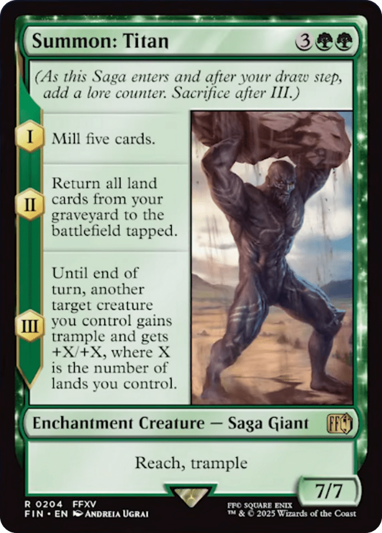 Summon: Titan [FINAL FANTASY] MTG Single Magic: The Gathering  | Multizone: Comics And Games