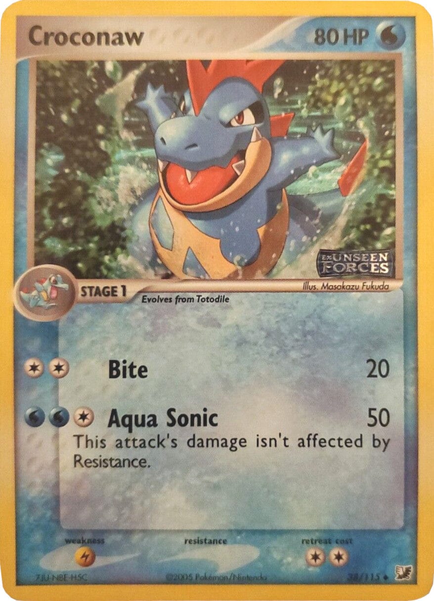 Croconaw (38/115) (Stamped) [EX: Unseen Forces] Pokemon Single Pokémon  | Multizone: Comics And Games