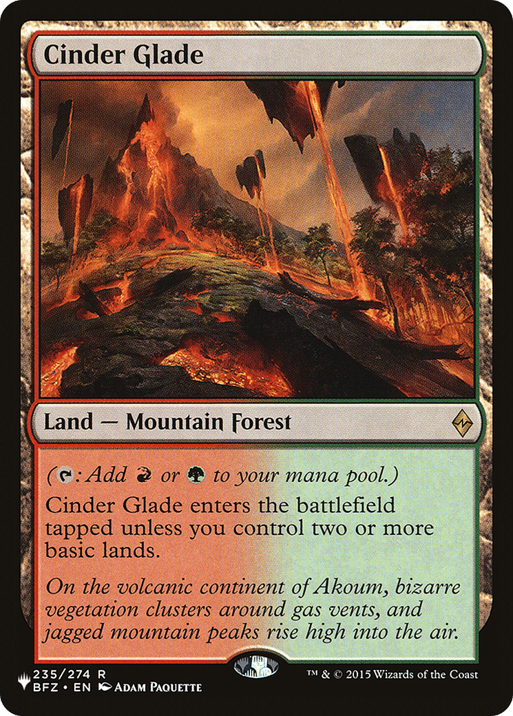 Cinder Glade [The List] MTG Single Magic: The Gathering  | Multizone: Comics And Games