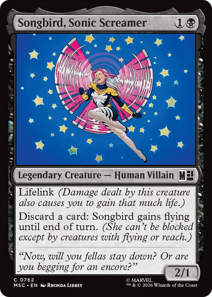 Songbird, Sonic Screamer [Marvel Super Heroes Commander] MTG Single Magic: The Gathering  | Multizone: Comics And Games