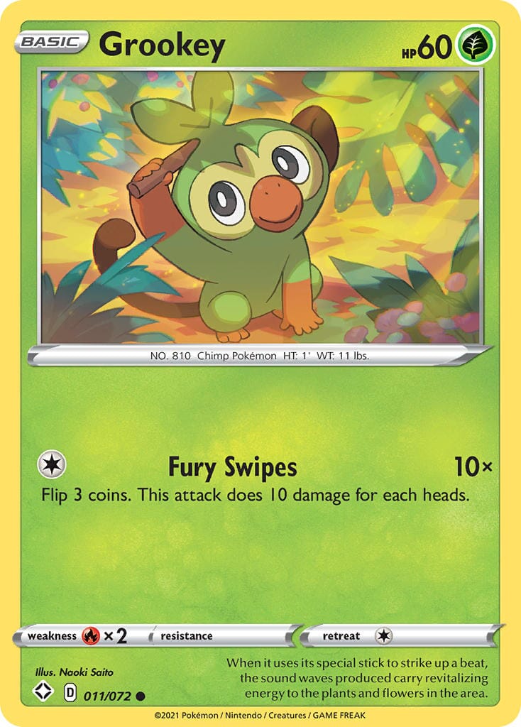 Grookey (011/072) [Sword & Shield: Shining Fates] Pokemon Single Pokémon  | Multizone: Comics And Games