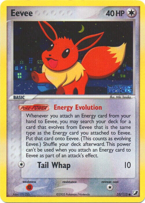 Eevee (55/115) (Stamped) [EX: Unseen Forces] Pokemon Single Pokémon  | Multizone: Comics And Games