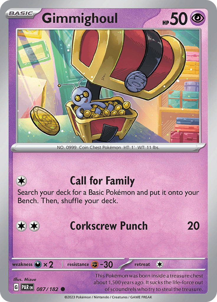 Gimmighoul (087/182) [Scarlet & Violet: Paradox Rift] Pokemon Single Pokémon  | Multizone: Comics And Games