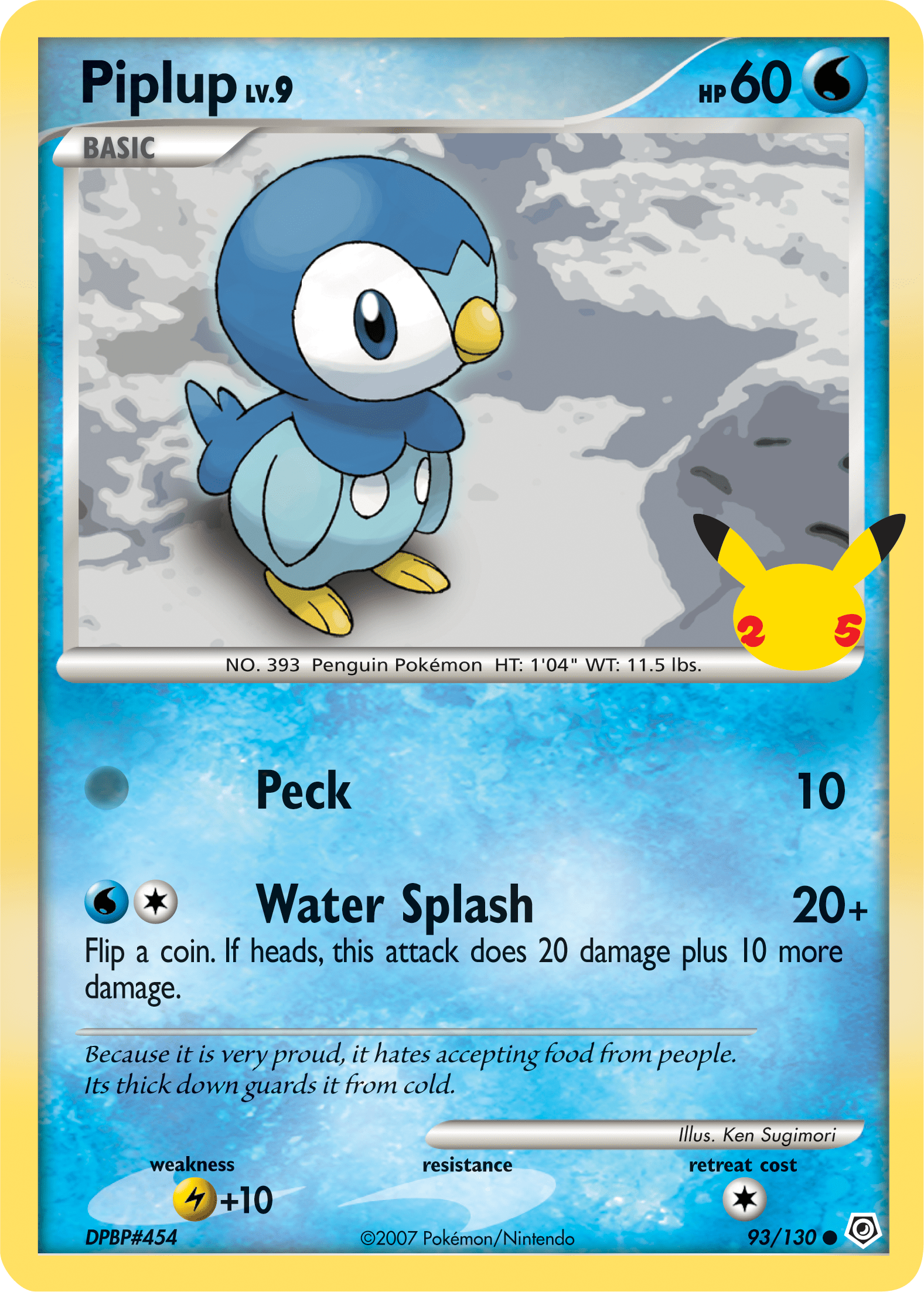 Piplup (93/130) (Jumbo Card) [First Partner Pack] Pokemon Single Pokémon  | Multizone: Comics And Games