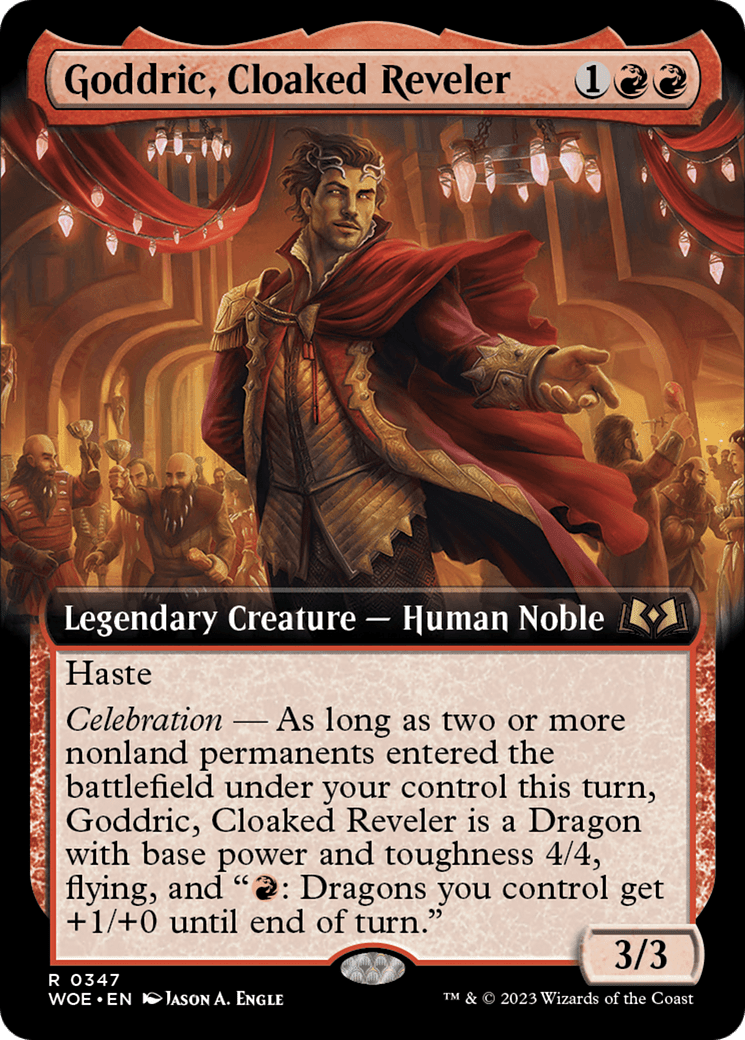 Goddric, Cloaked Reveler (Extended Art) [Wilds of Eldraine] MTG Single Magic: The Gathering  | Multizone: Comics And Games