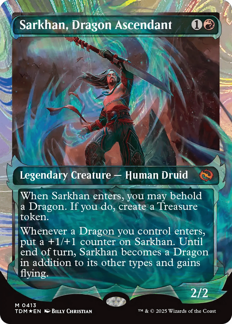 Sarkhan, Dragon Ascendant (0413) (Showcase) (Halo Foil) [Tarkir: Dragonstorm] MTG Single Magic: The Gathering  | Multizone: Comics And Games