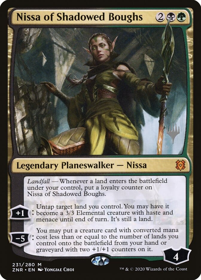Nissa of Shadowed Boughs (Promo Pack) [Zendikar Rising Promos] MTG Single Magic: The Gathering  | Multizone: Comics And Games