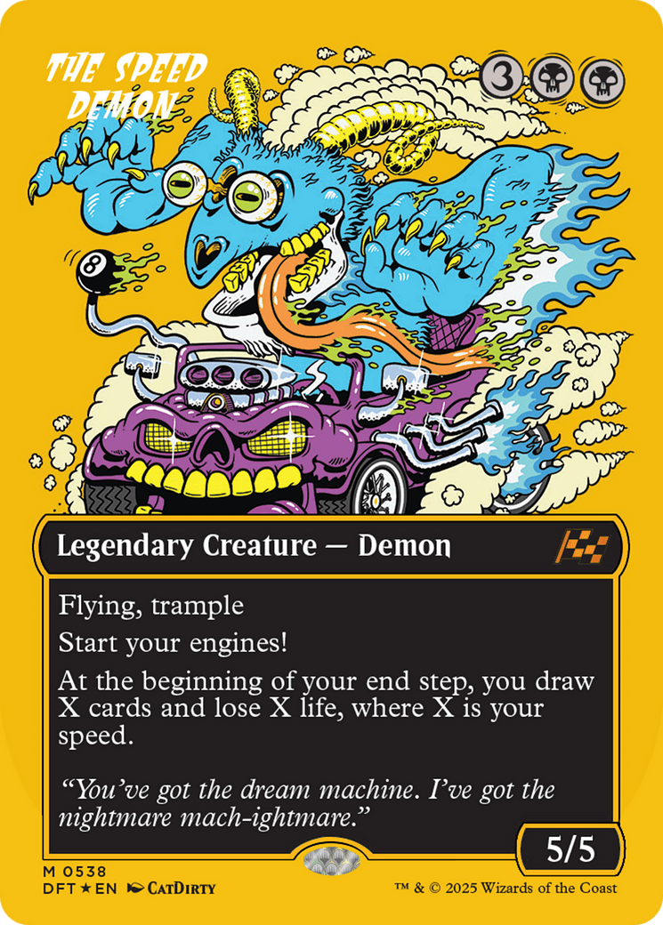 The Speed Demon (Borderless) (First-Place Foil) [Aetherdrift] MTG Single Magic: The Gathering  | Multizone: Comics And Games