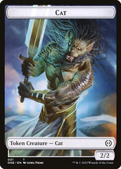 Phyrexian Mite (012) // Cat Double-Sided Token [Phyrexia: All Will Be One Tokens] MTG Single Magic: The Gathering  | Multizone: Comics And Games