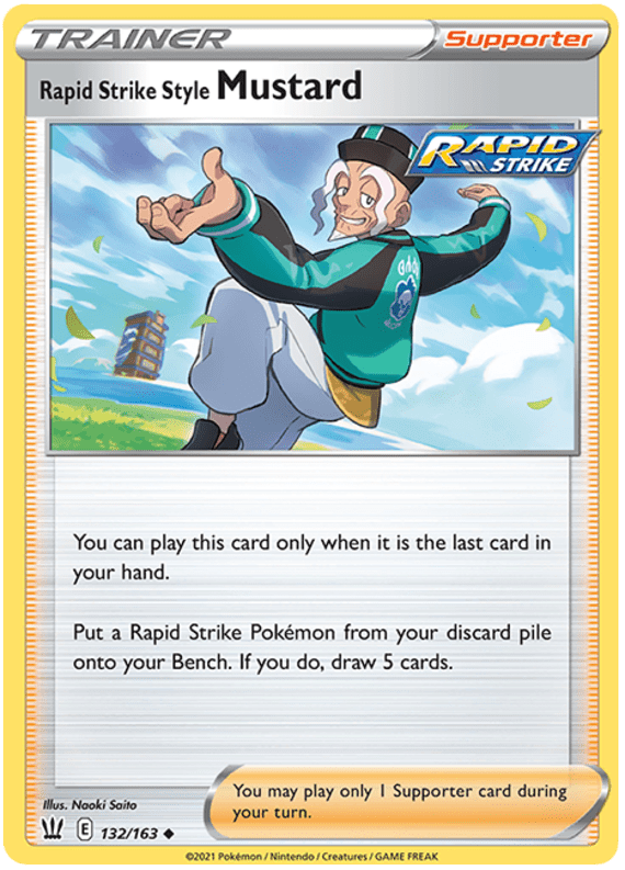 Rapid Strike Style Mustard (132/163) [Sword & Shield: Battle Styles] Pokemon Single Pokémon  | Multizone: Comics And Games