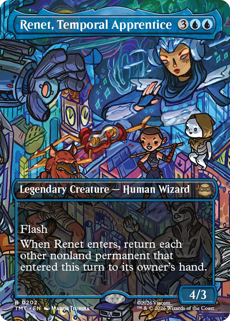 Renet, Temporal Apprentice (Borderless) [Teenage Mutant Ninja Turtles] MTG Single Magic: The Gathering  | Multizone: Comics And Games