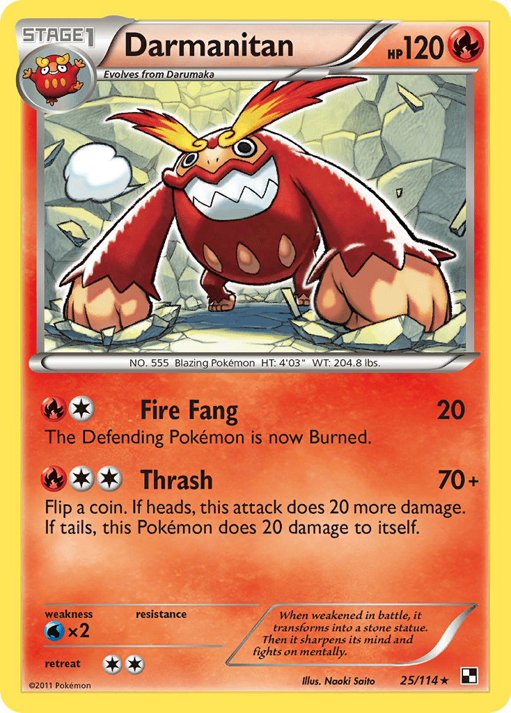Darmanitan (25/114) [Black & White: Base Set] Pokemon Single Pokémon  | Multizone: Comics And Games