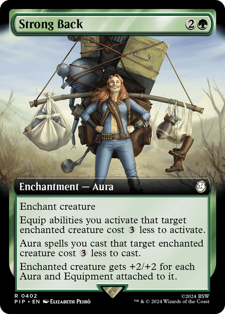 Strong Back (Extended Art) (Surge Foil) [Fallout] MTG Single Magic: The Gathering  | Multizone: Comics And Games