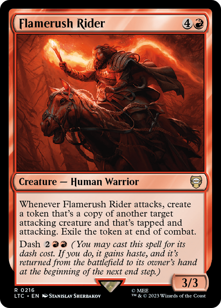 Flamerush Rider [The Lord of the Rings: Tales of Middle-Earth Commander] MTG Single Magic: The Gathering  | Multizone: Comics And Games