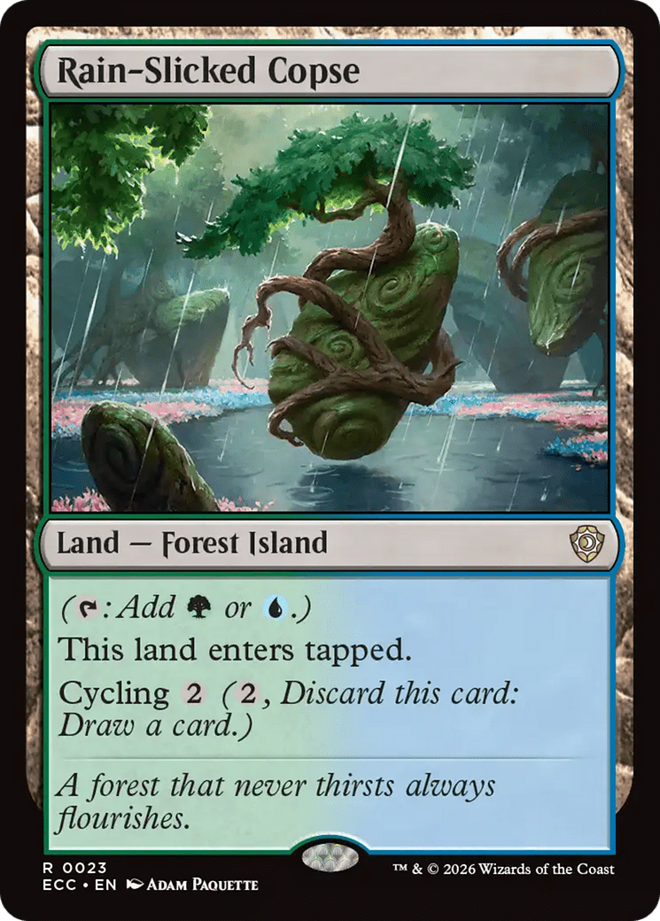 Rain-Slicked Copse [Lorwyn Eclipsed Commander] MTG Single Magic: The Gathering  | Multizone: Comics And Games
