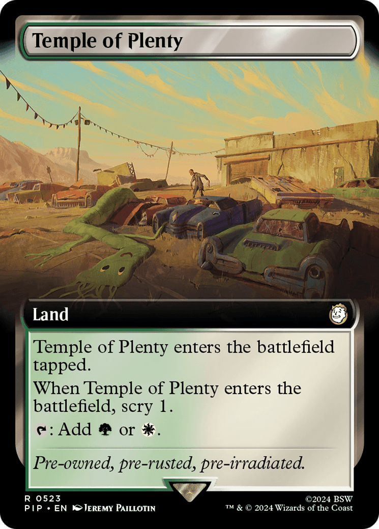 Temple of Plenty (Extended Art) [Fallout] MTG Single Magic: The Gathering  | Multizone: Comics And Games