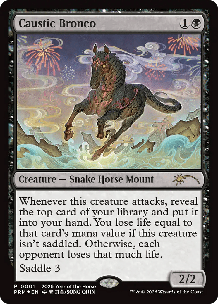 Caustic Bronco (Year of the Horse 2026) [Standard Showdown Promos] MTG Single Magic: The Gathering  | Multizone: Comics And Games