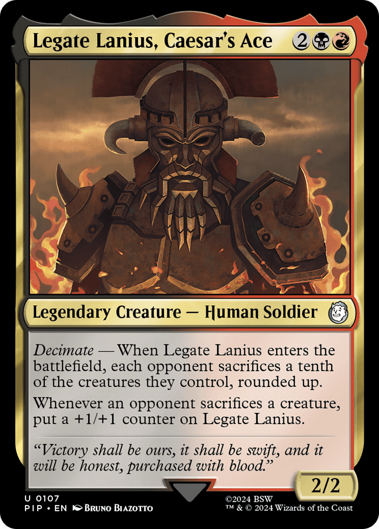 Legate Lanius, Caesar's Ace [Fallout] MTG Single Magic: The Gathering  | Multizone: Comics And Games
