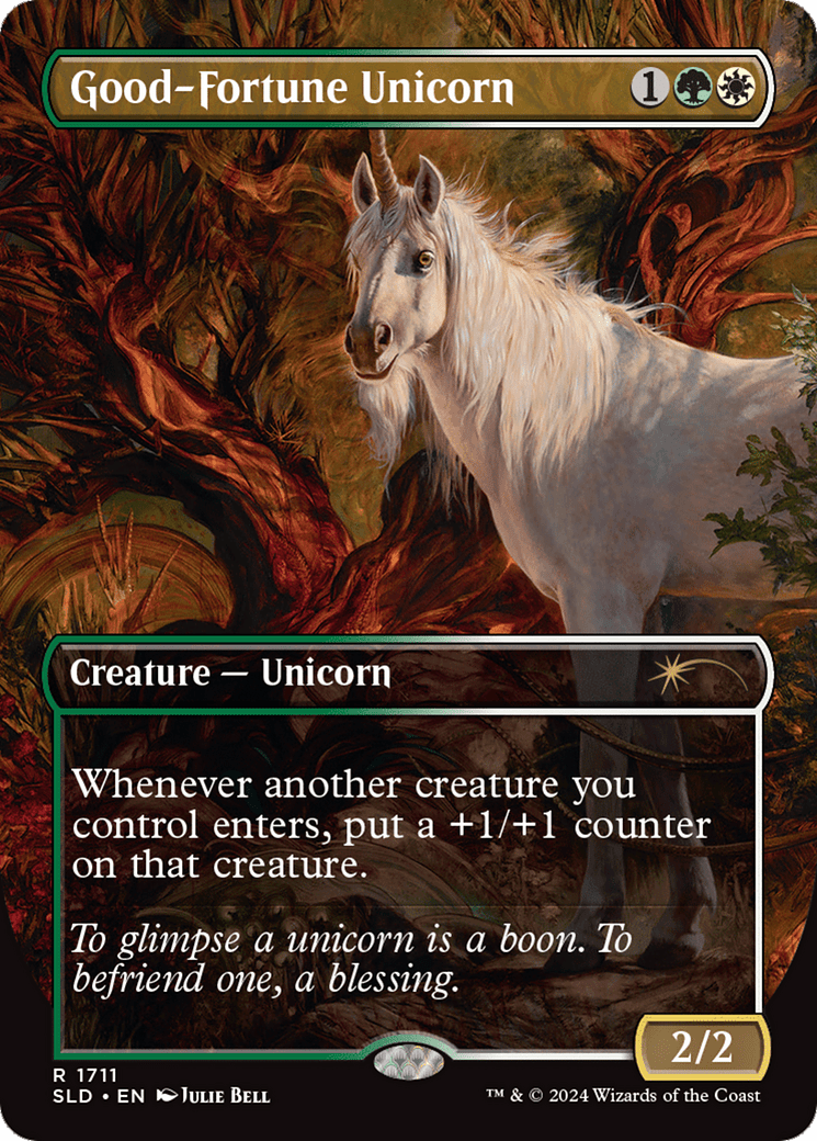 Good-Fortune Unicorn (Rainbow Foil) [Secret Lair Drop Series] MTG Single Magic: The Gathering  | Multizone: Comics And Games