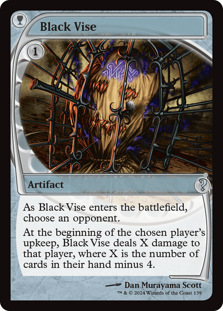 Black Vise (Future Sight) [Mystery Booster 2] MTG Single Magic: The Gathering  | Multizone: Comics And Games