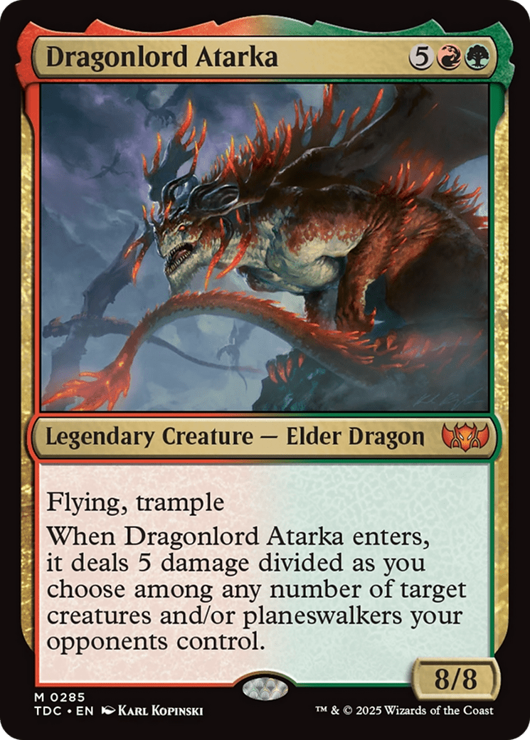 Dragonlord Atarka [Tarkir: Dragonstorm Commander] MTG Single Magic: The Gathering  | Multizone: Comics And Games