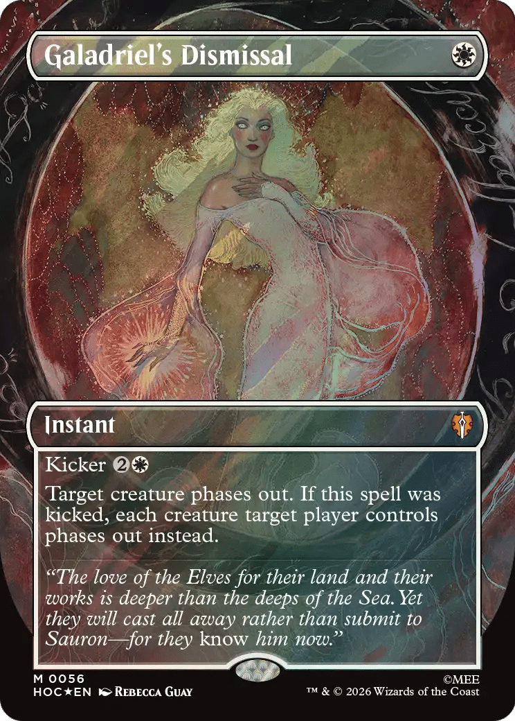 Galadriel's Dismissal (Borderless) (Surge Foil) [The Hobbit: Eternal-Legal] MTG Single Magic: The Gathering  | Multizone: Comics And Games