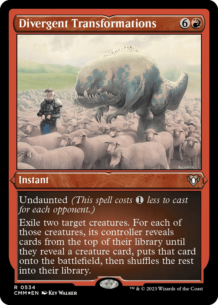 Divergent Transformations (Foil Etched) [Commander Masters] MTG Single Magic: The Gathering  | Multizone: Comics And Games